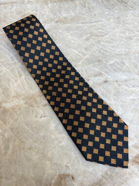 Necktie -CHARVET Navy/Gold Geometric